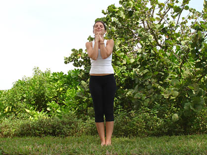 Bikram Standing Deep Breathing Pose A1